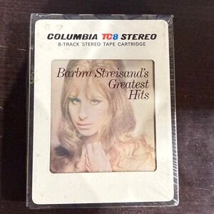 Barbra Streisand's Greatest Hits 8-Track Tape Cartridge New‎ Sealed Columbia TC8